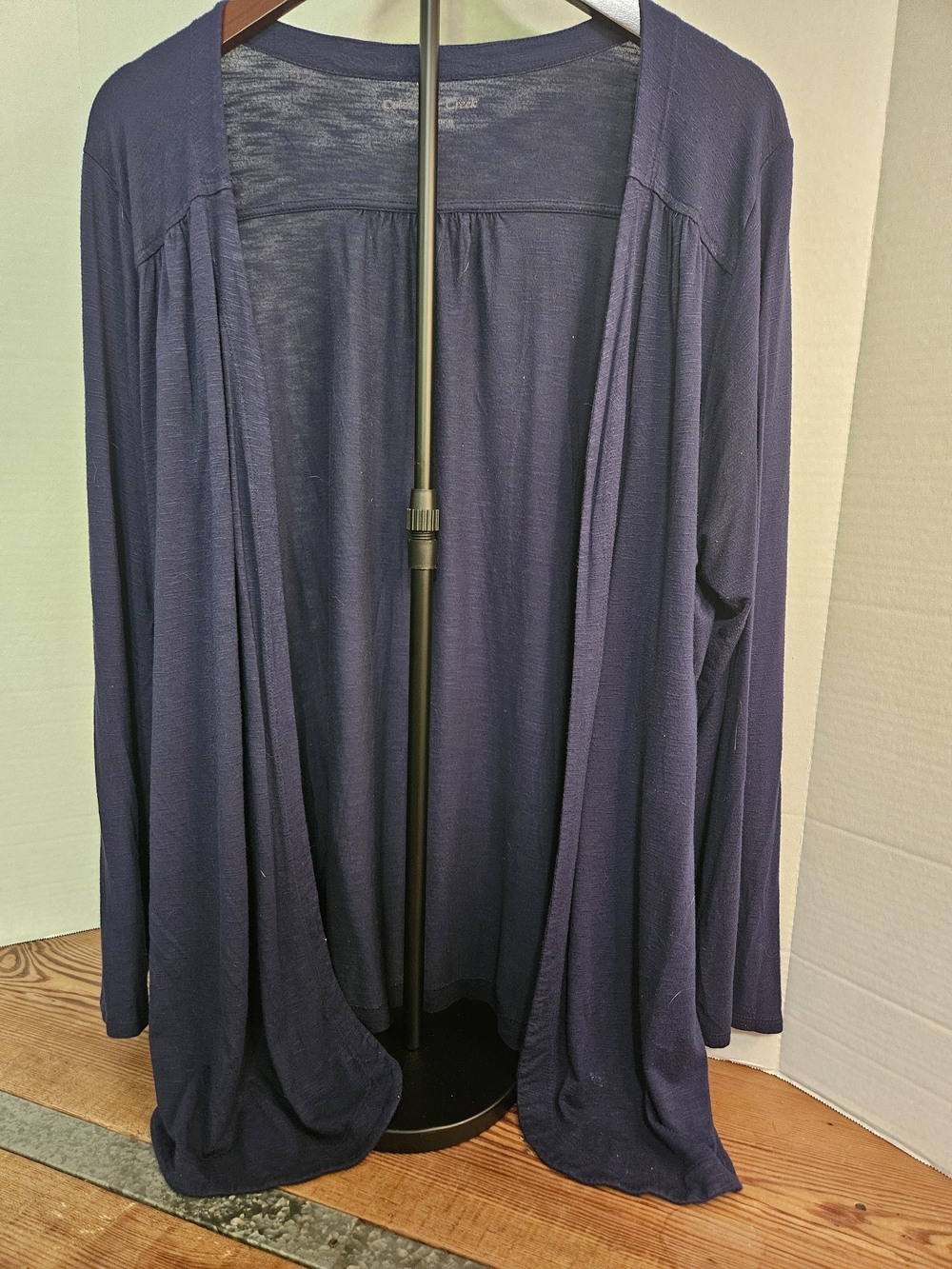 Coldwater Creek Navy Blue Open-Front Cardigan